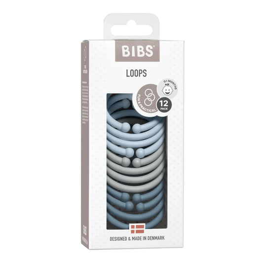 Bibs loops 12 pack baby blue/cloud/petrol - Mini Boss
