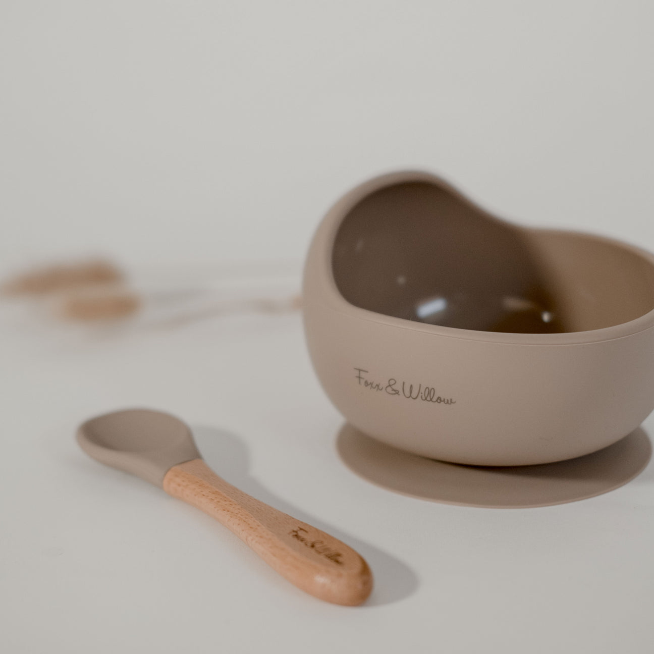 Silicone bowl and spoon set - Mini Boss